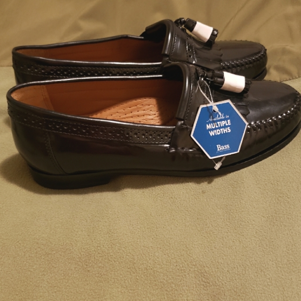 Bass Grammer Tasseled Men's Shoes Sz-8.5 Black - Picture 3 of 10